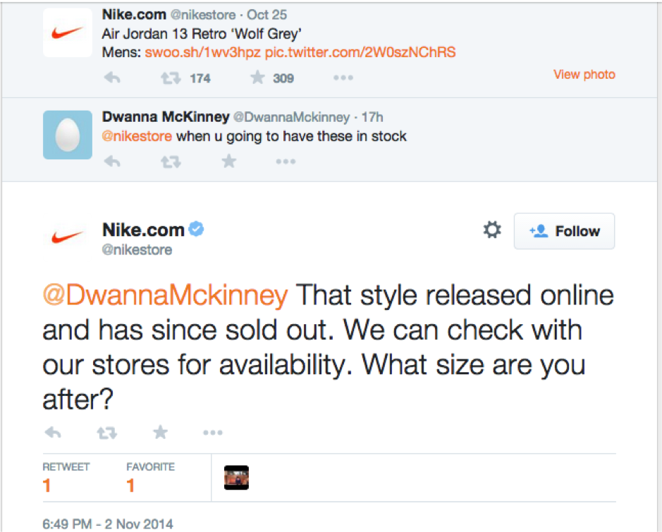 nike customer service